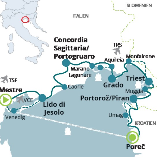 Radreise Venedig Porec