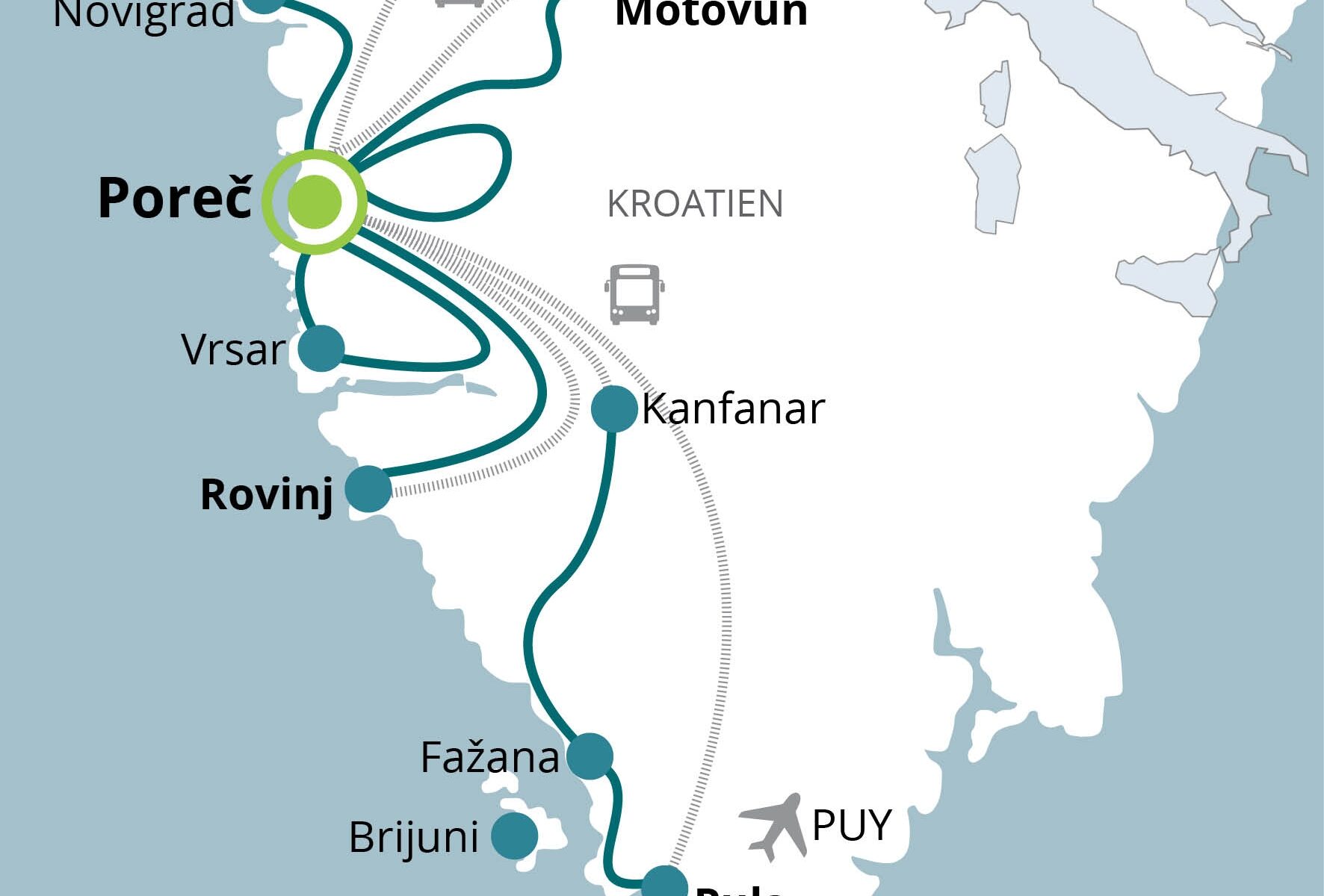 Sternradreise Istrien ab Porec